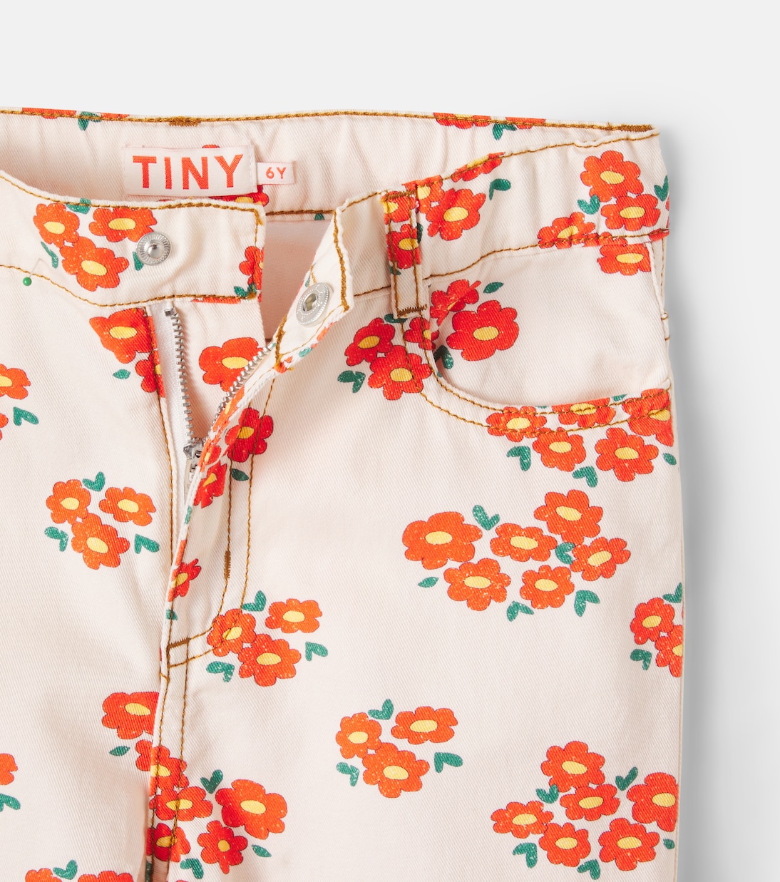 Straight Jeans Blossoms aus Twill | Tinycottons