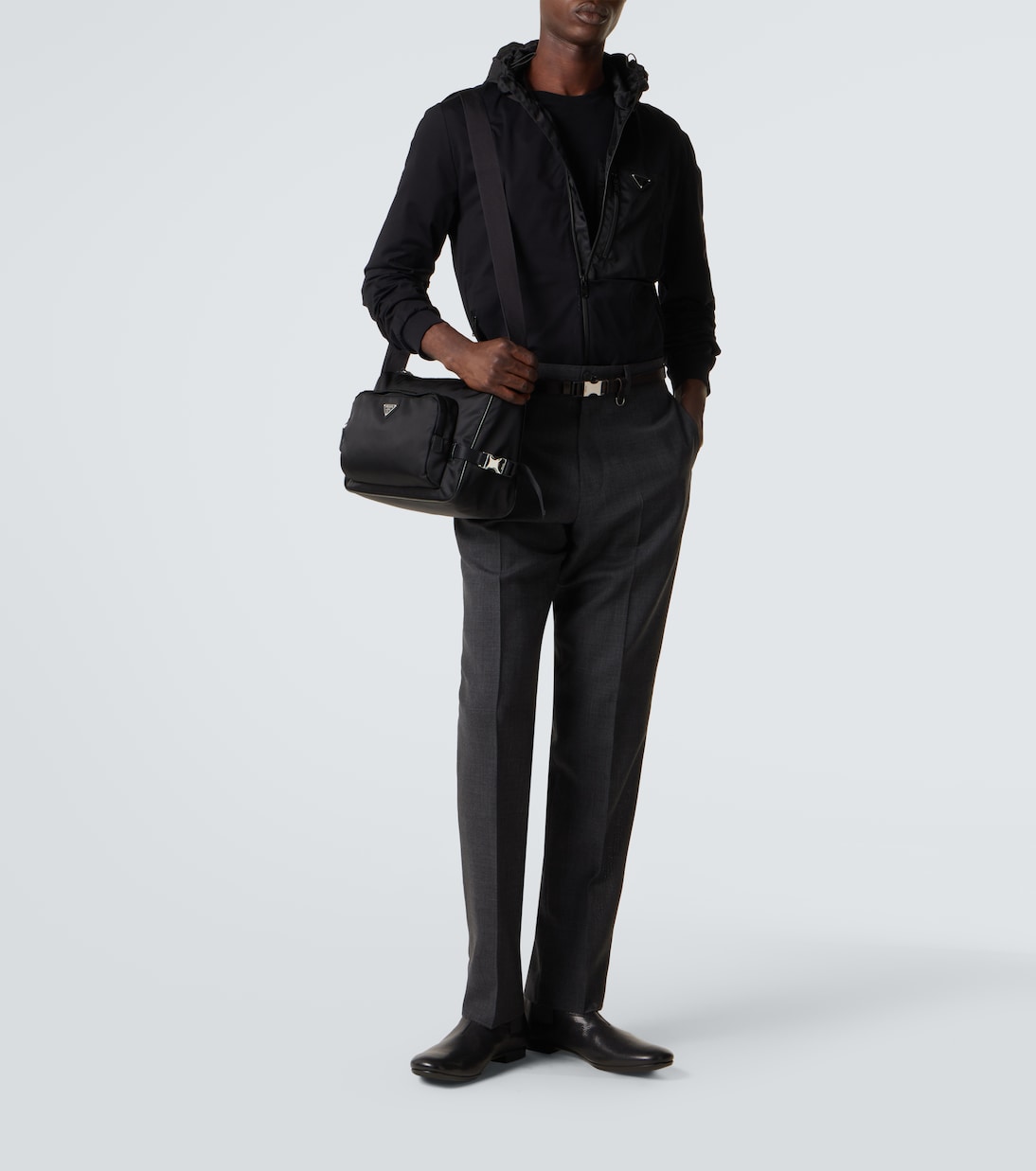 Schultertasche Large mit Leder | Prada