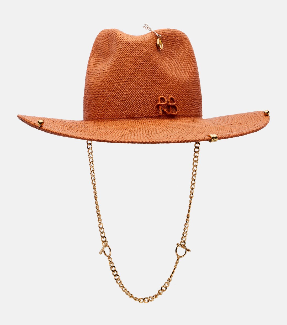 Fedora aus Stroh mit Kettendetail | Ruslan Baginskiy