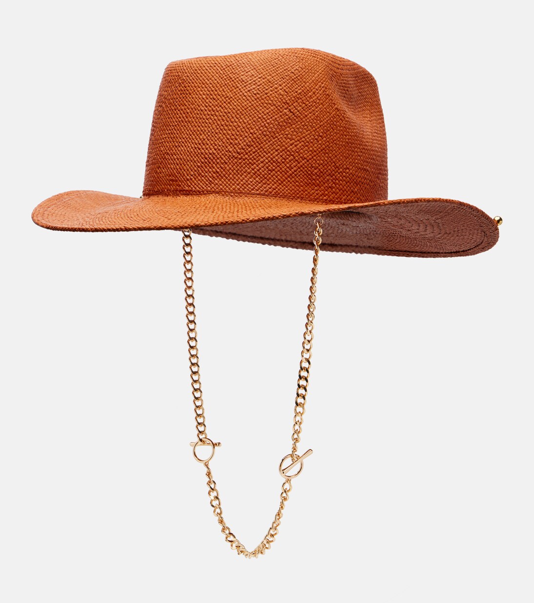 Fedora aus Stroh mit Kettendetail | Ruslan Baginskiy