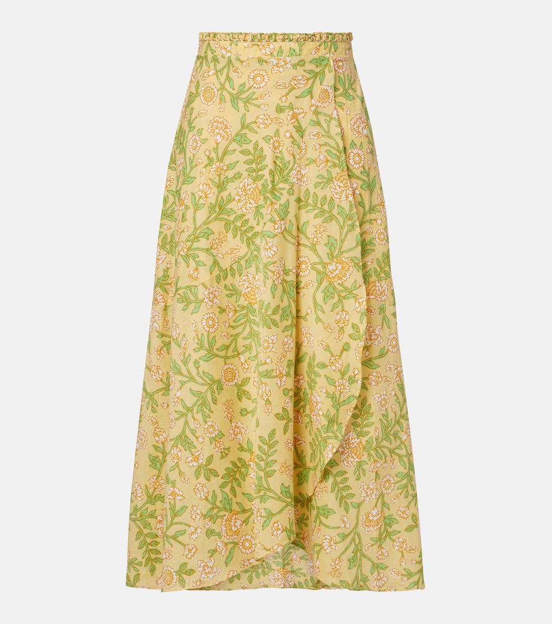 Eva floral cotton midi skirt | Poupette St Barth