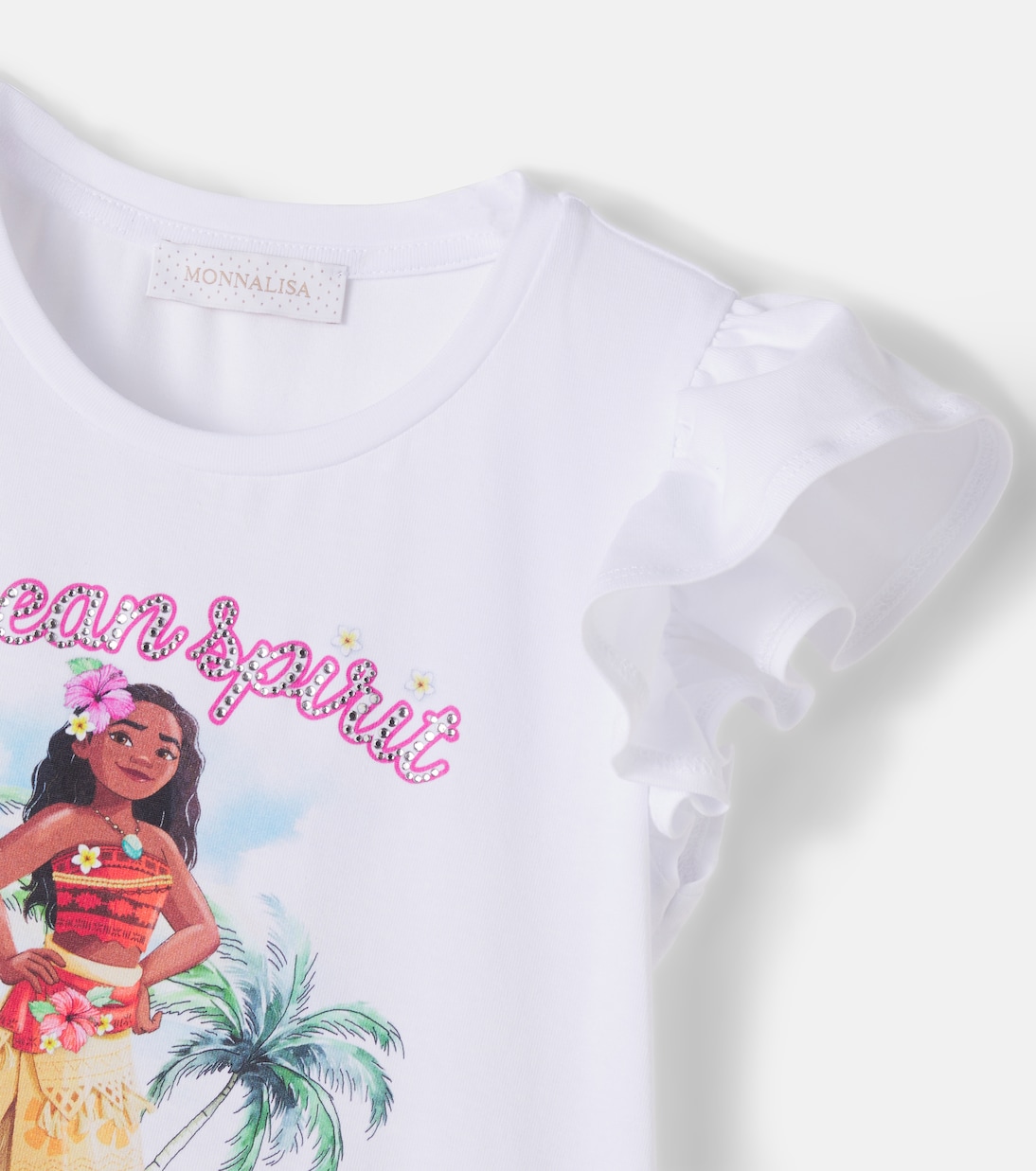 x Disney® printed cotton-blend jersey dress | Monnalisa