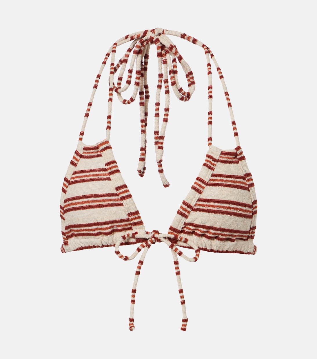 Euro striped triangle bikini top | Montce