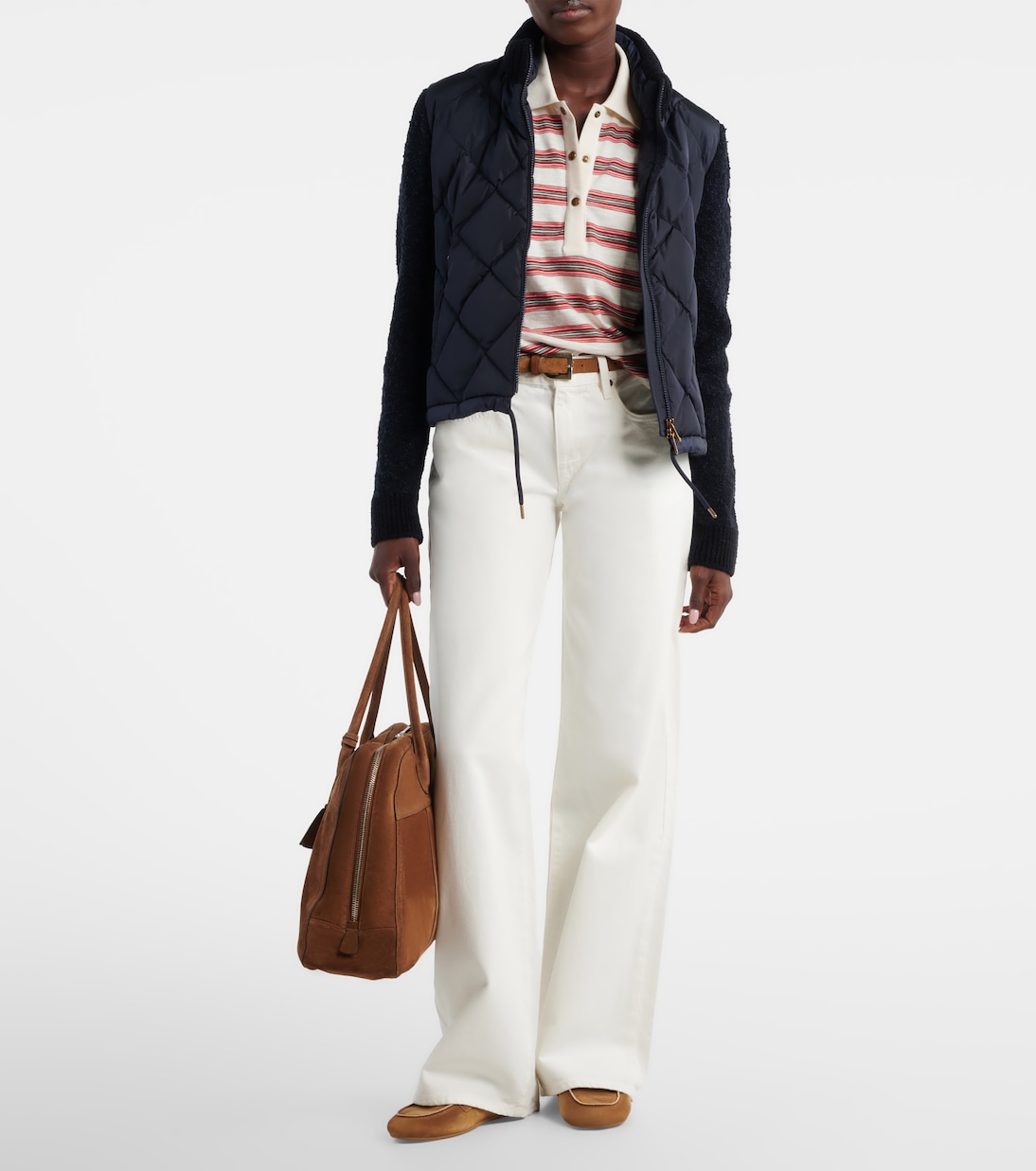 Down-paneled cotton-blend cardigan  | Moncler