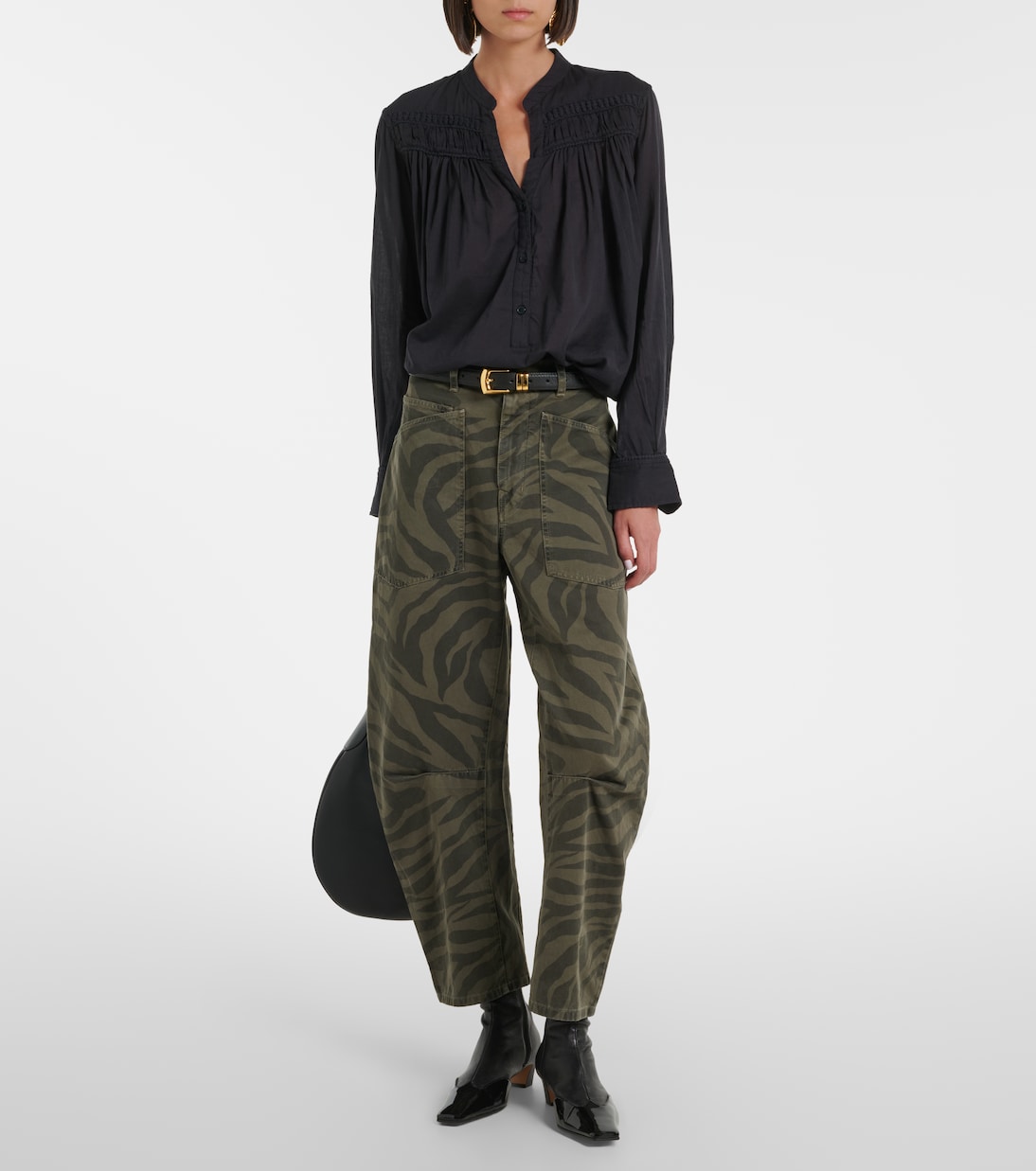 Shon cropped barrel-leg jeans | Nili Lotan