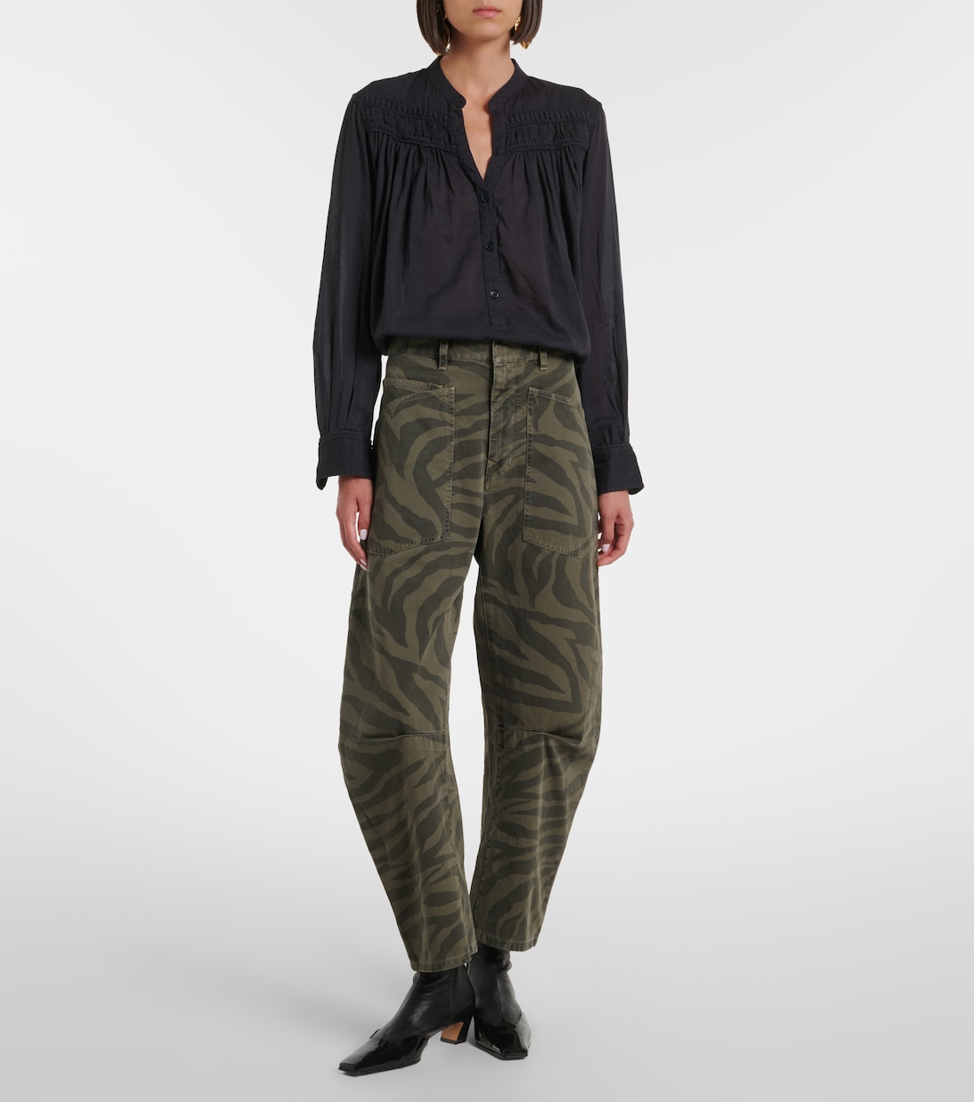 Shon cropped barrel-leg jeans | Nili Lotan