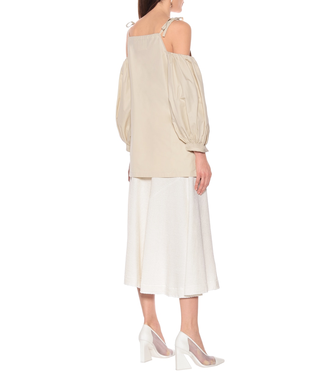 Cotton off-shoulder top | Jil Sander