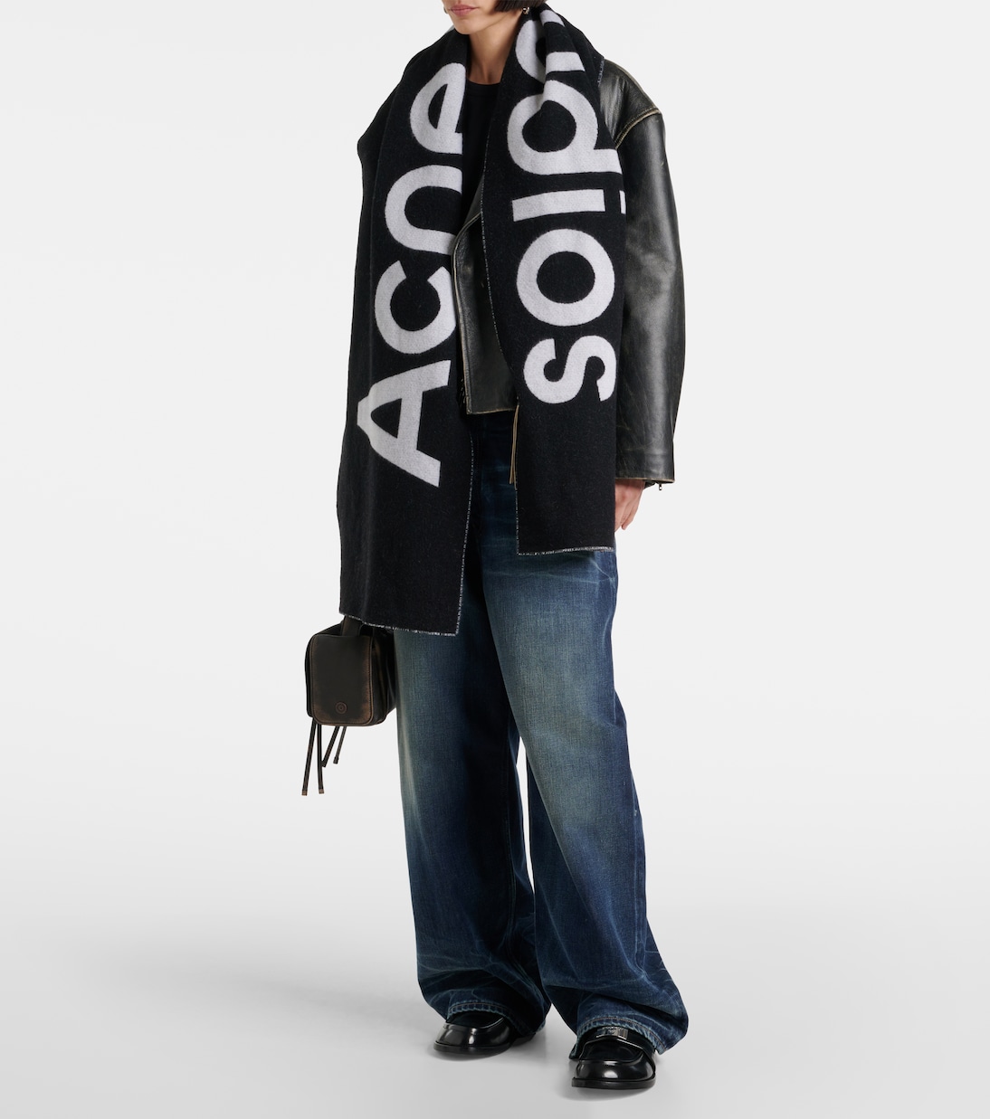 Bufanda Toronty de mezcla de lana con logo | Acne Studios