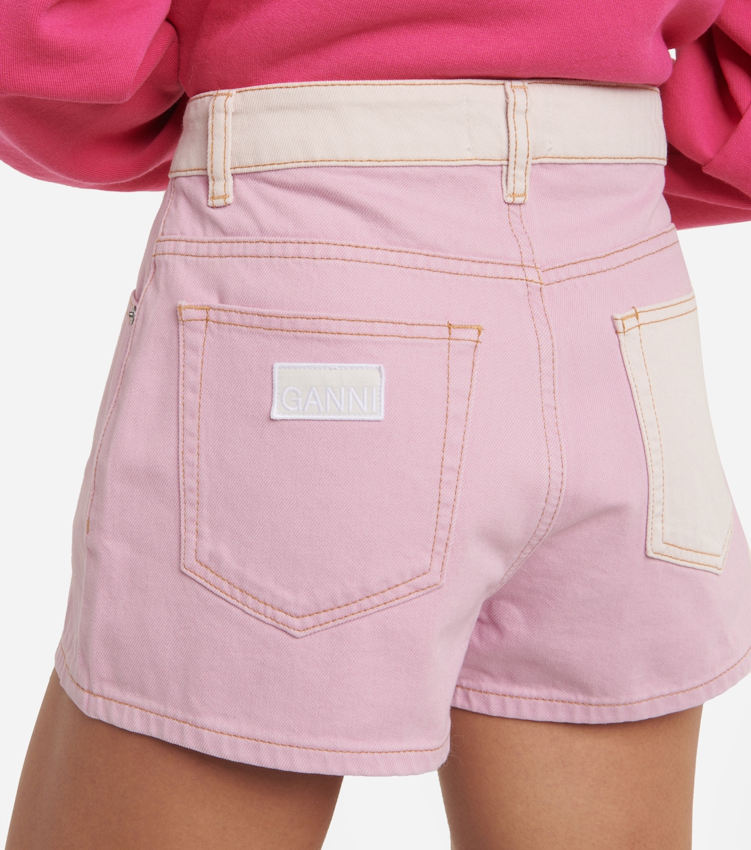 High-Rise Jeansshorts | Ganni