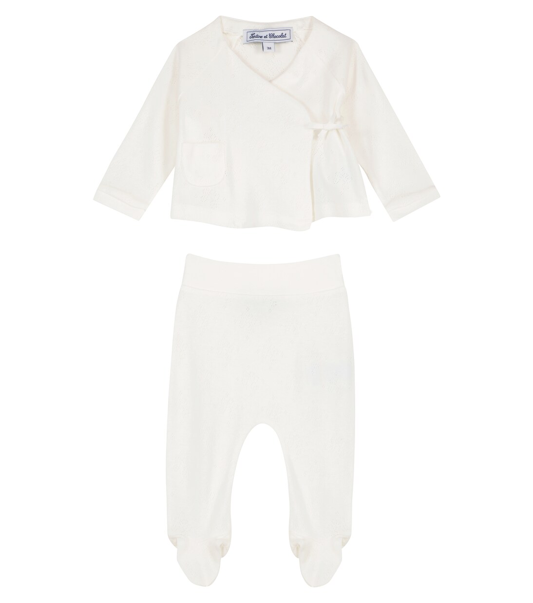 Baby set of cotton cardigan and leggings | Tartine et Chocolat