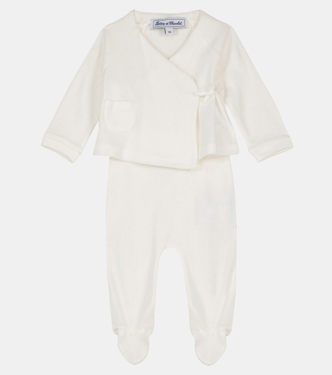 Baby set of cotton cardigan and leggings | Tartine et Chocolat