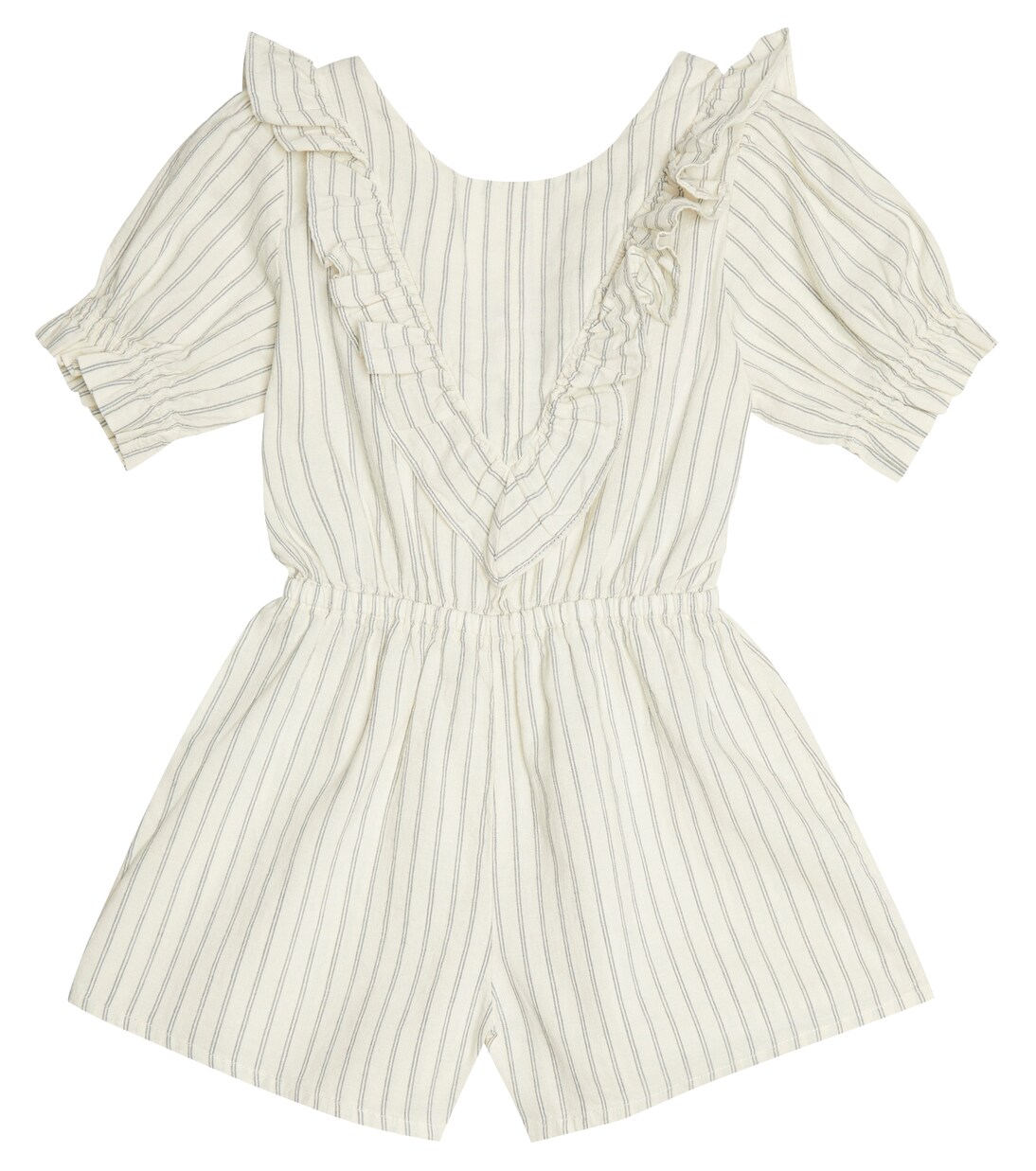 Classic cotton and linen striped playsuit | The New Society