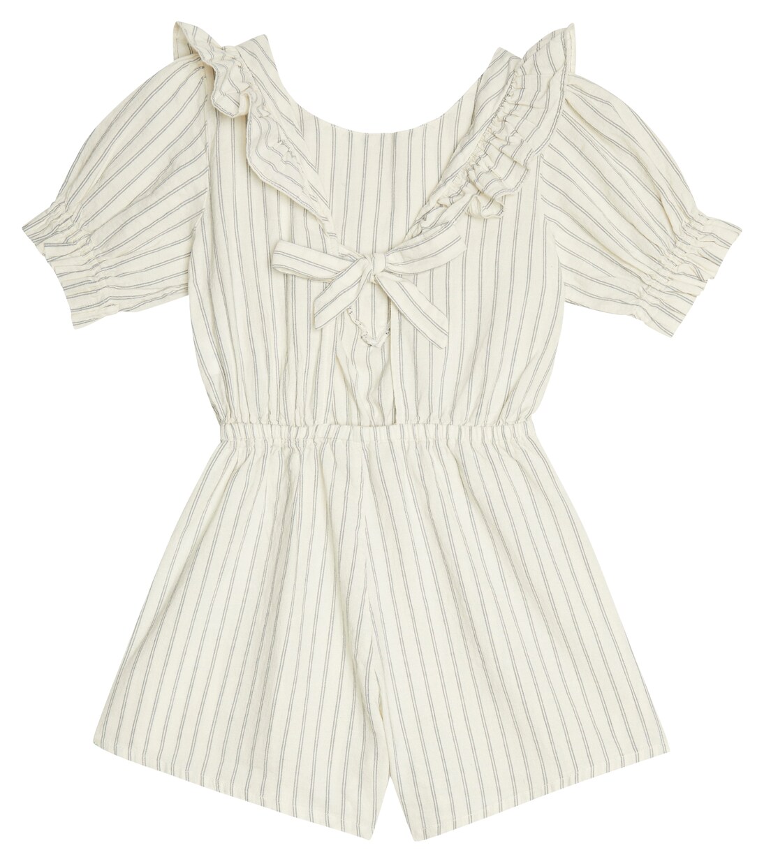 Classic cotton and linen striped playsuit | The New Society