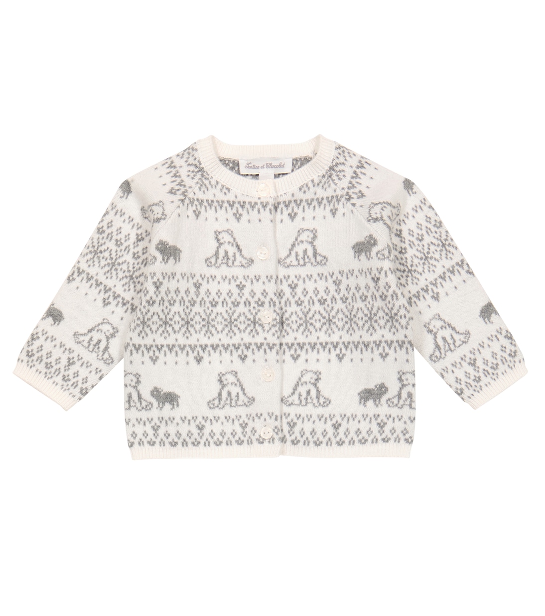 Baby Cardigan aus Baumwolle und Kaschmir | Tartine et Chocolat