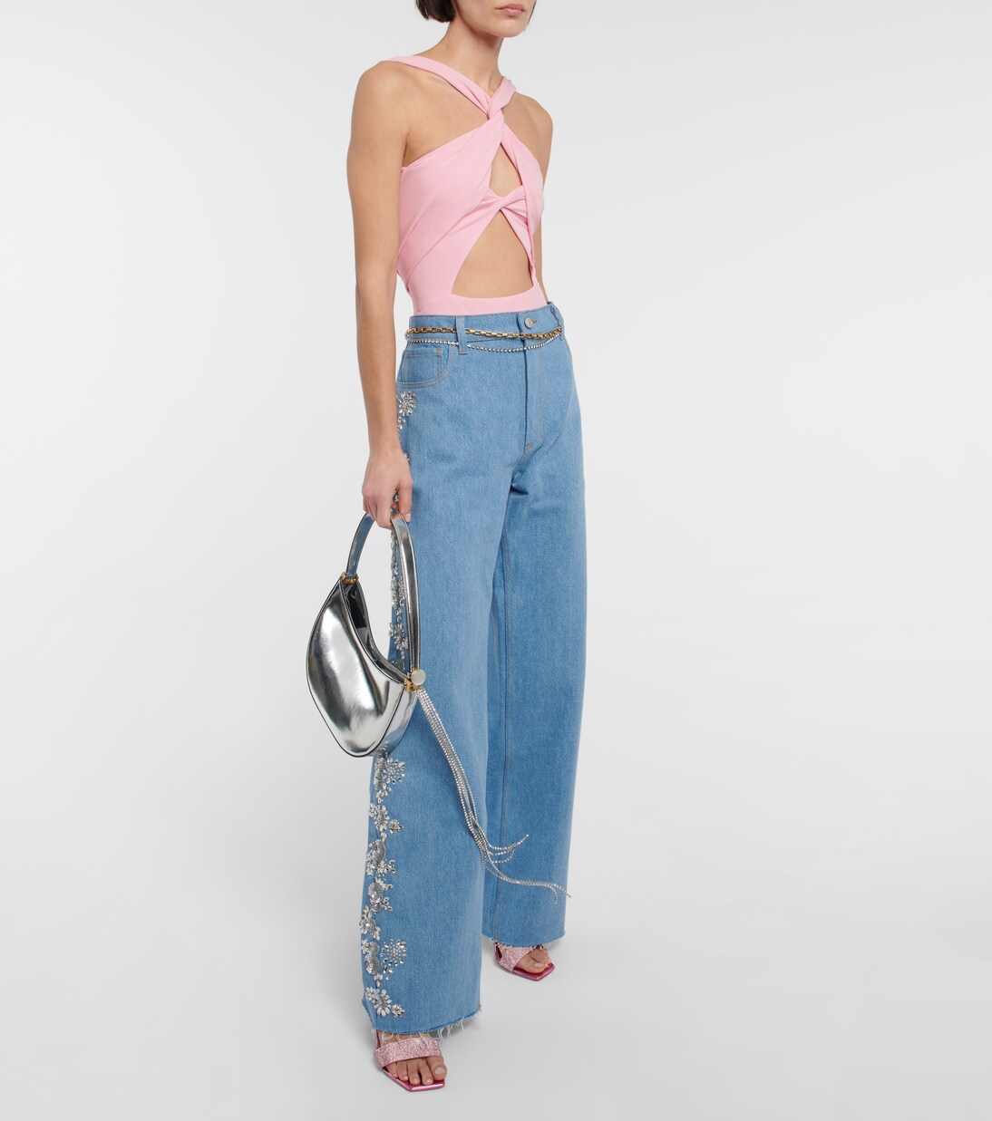 Bestickte Wide-Leg Jeans | Magda Butrym