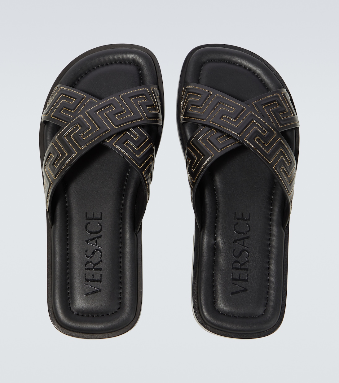 Greca leather slides | Versace