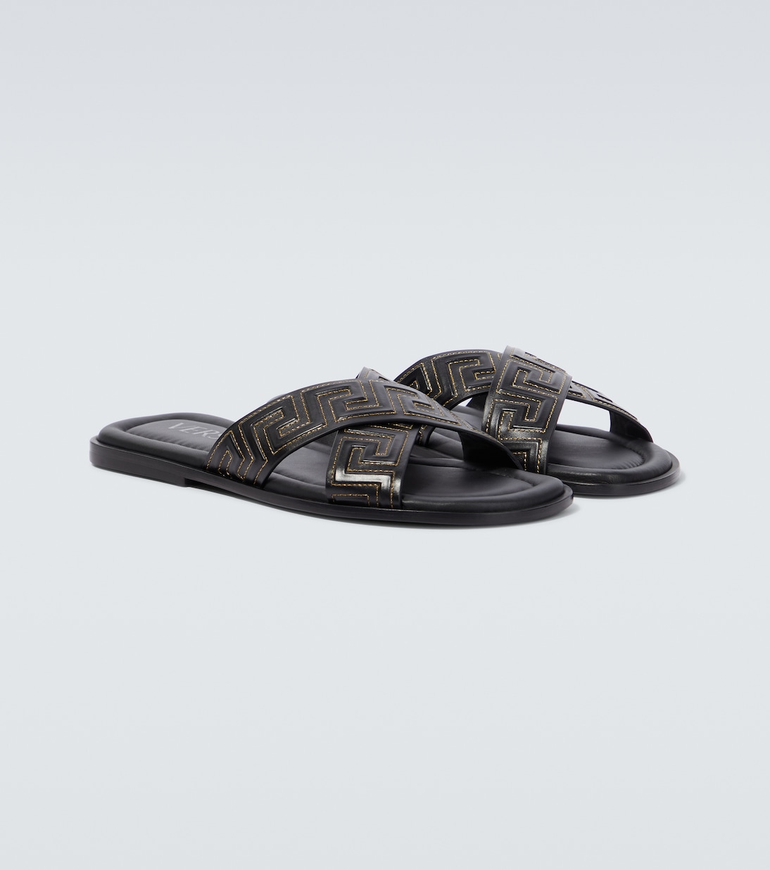 Greca leather slides | Versace