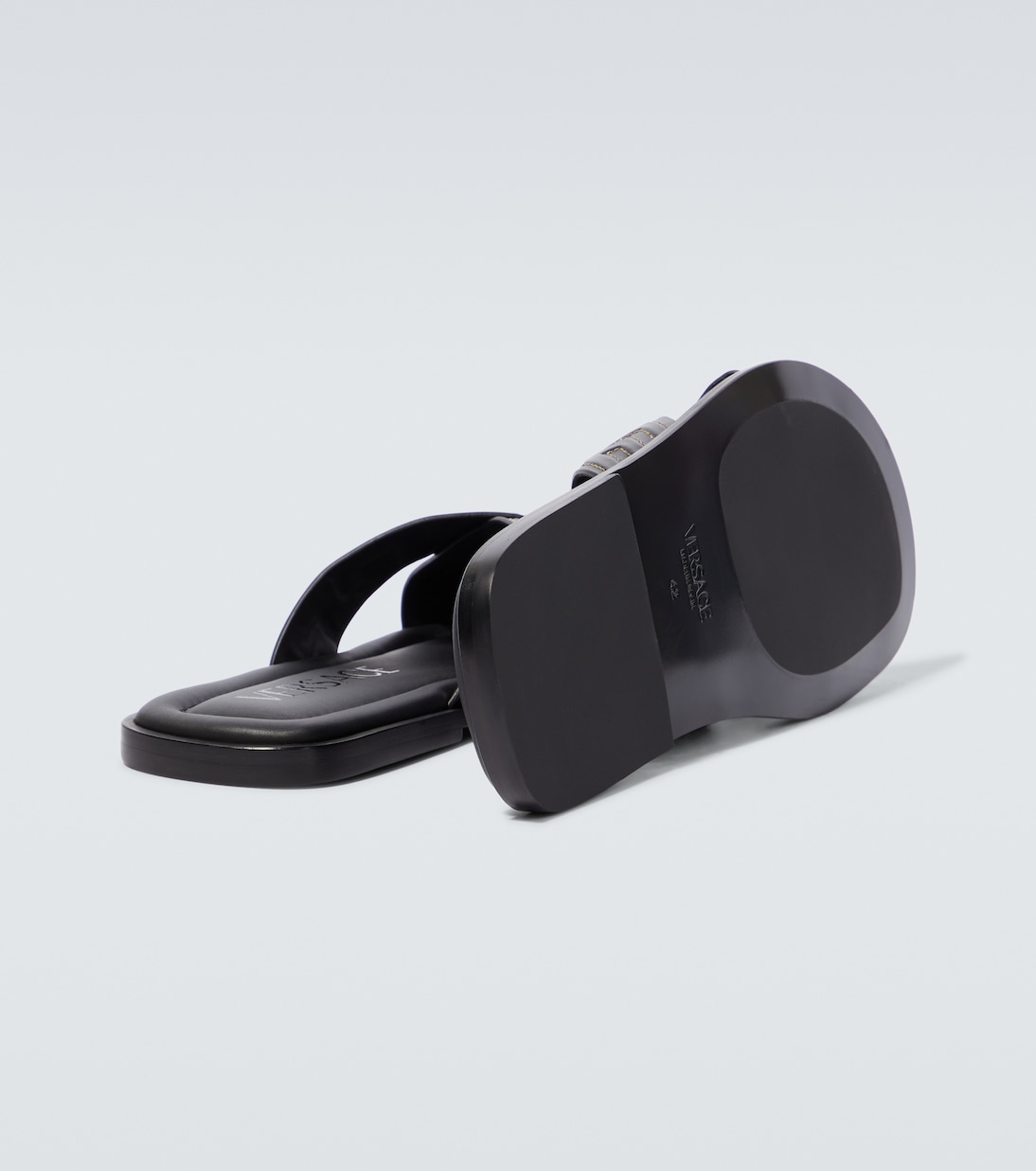 Greca leather slides | Versace