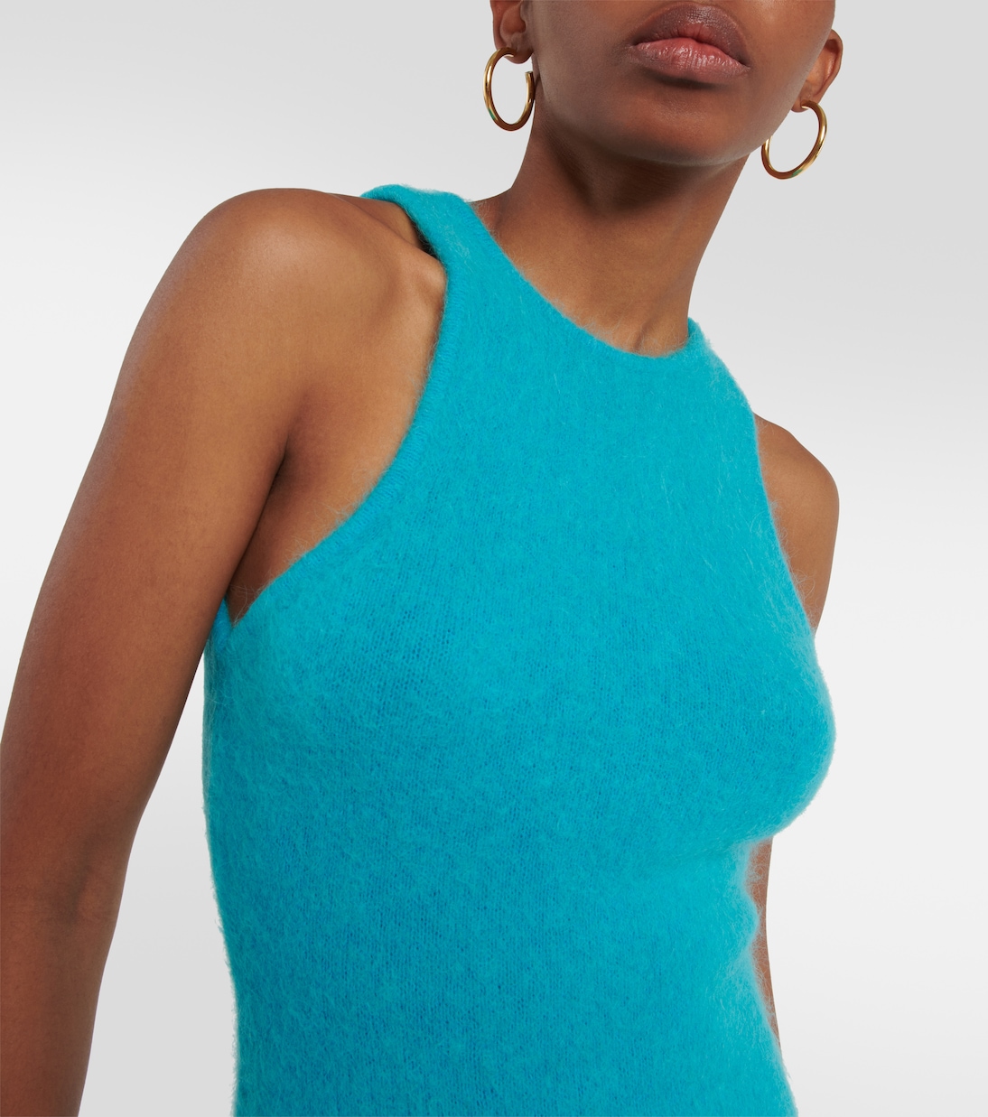 Alpaca and wool-blend minidress | Ganni