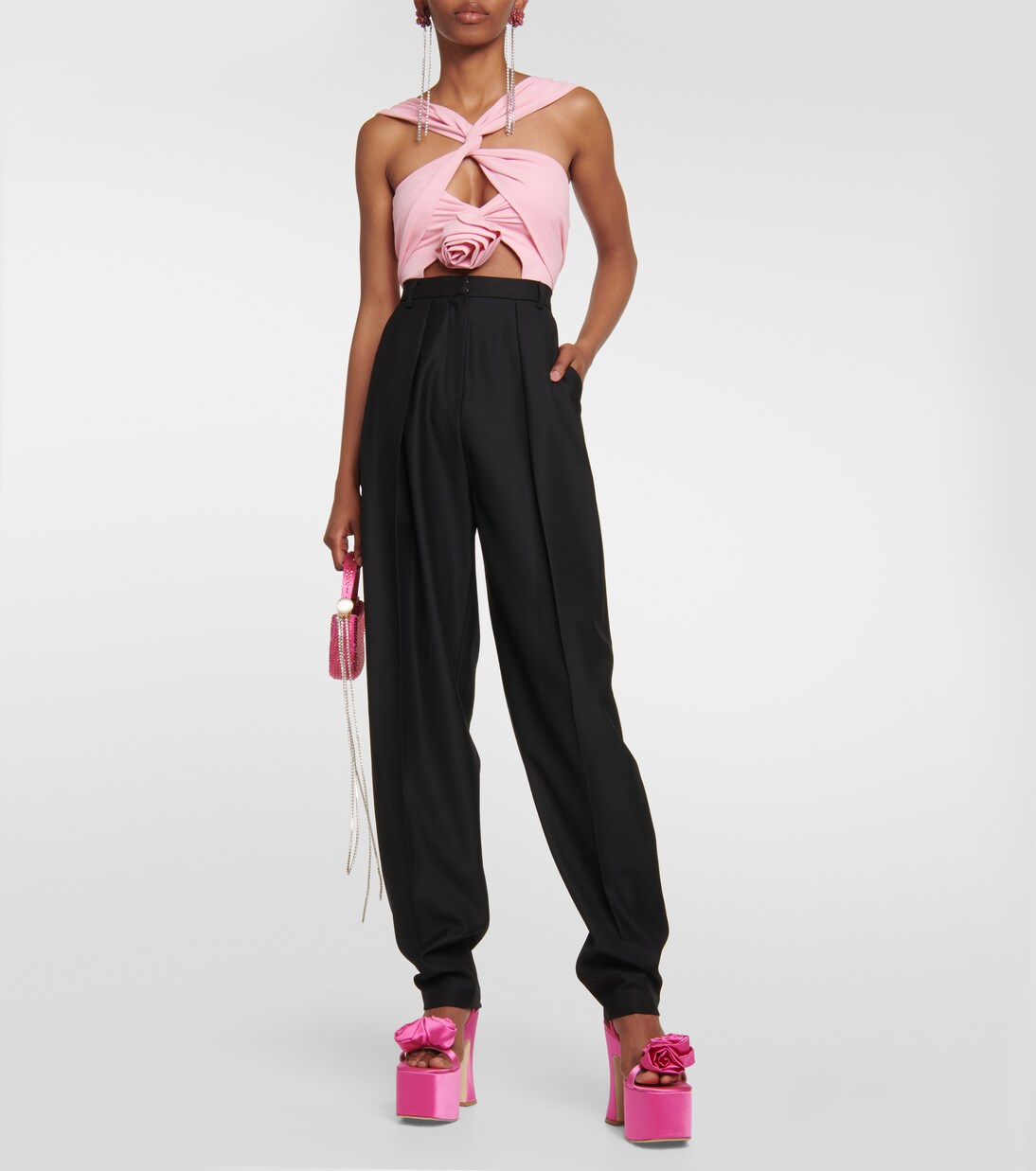 Appliqué satin platform sandals | Magda Butrym