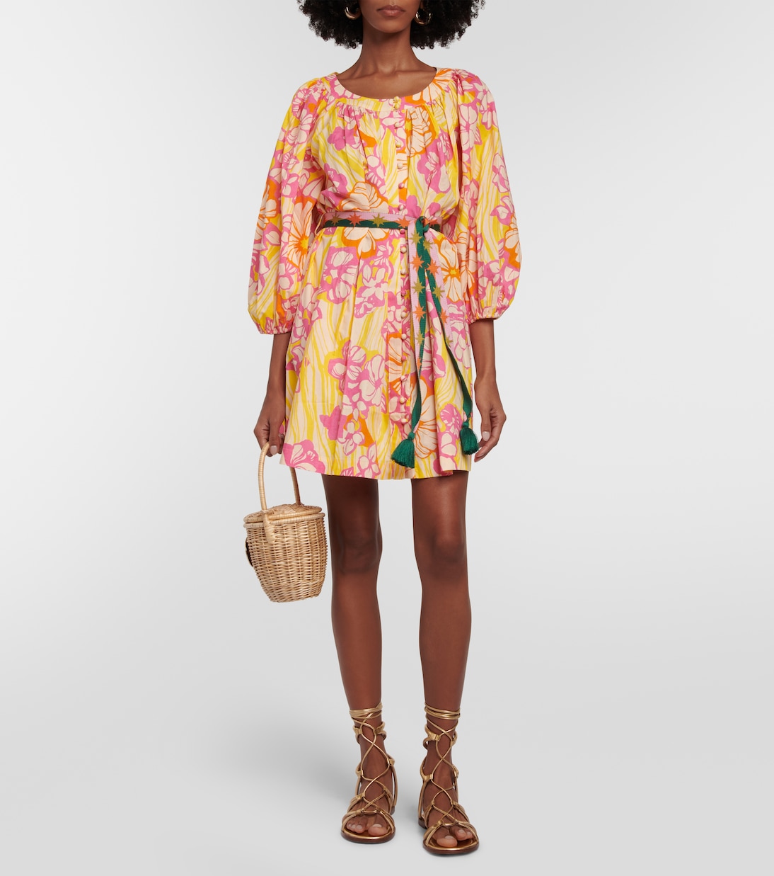 Robe en coton à fleurs | Alémais