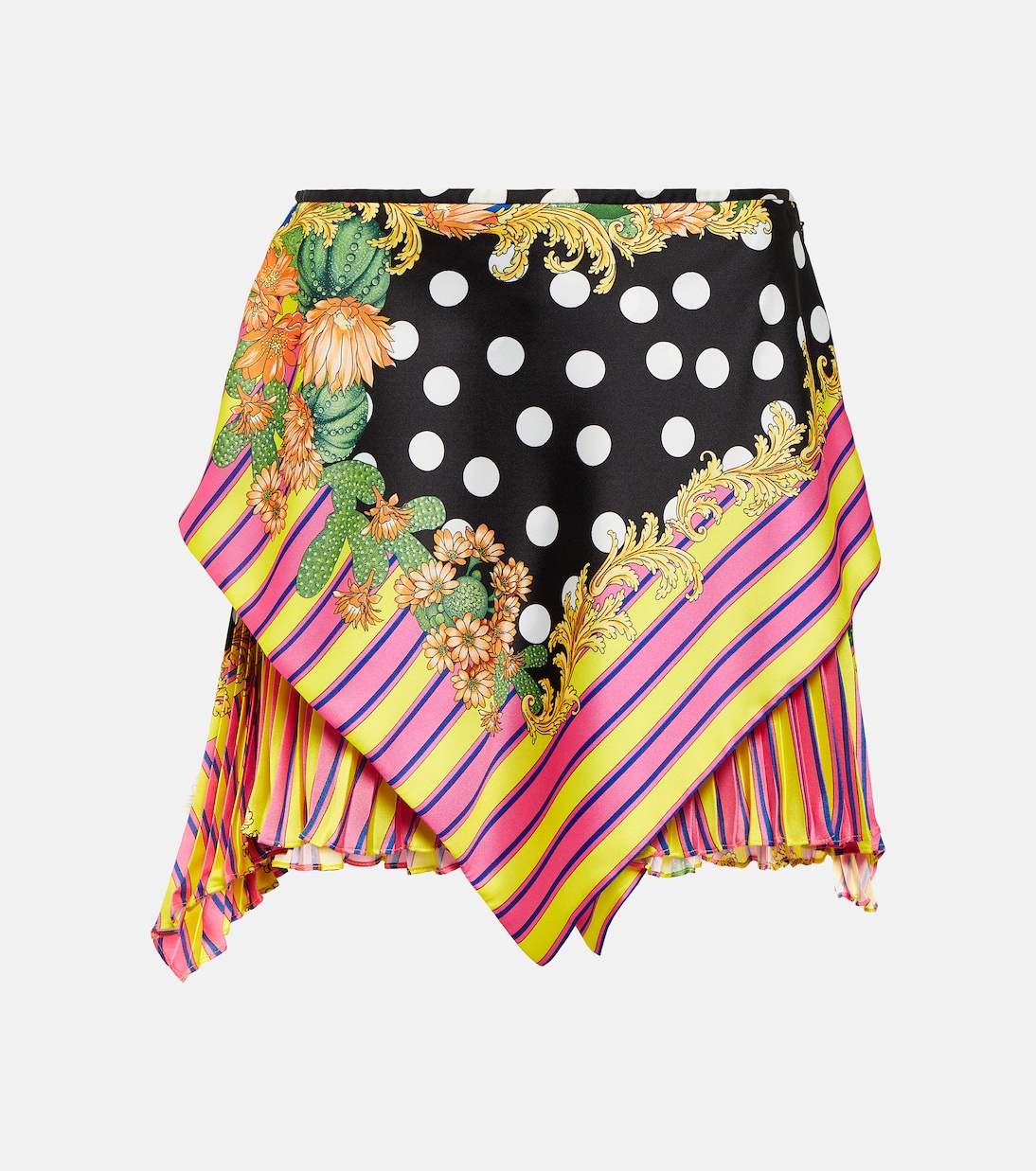 Bedruckter Minirock aus Satin | Versace