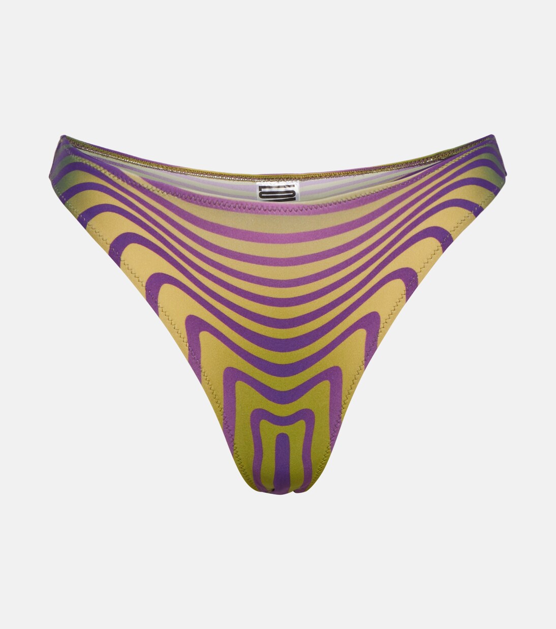 Culotte de bikini imprimée à taille haute | Jean Paul Gaultier