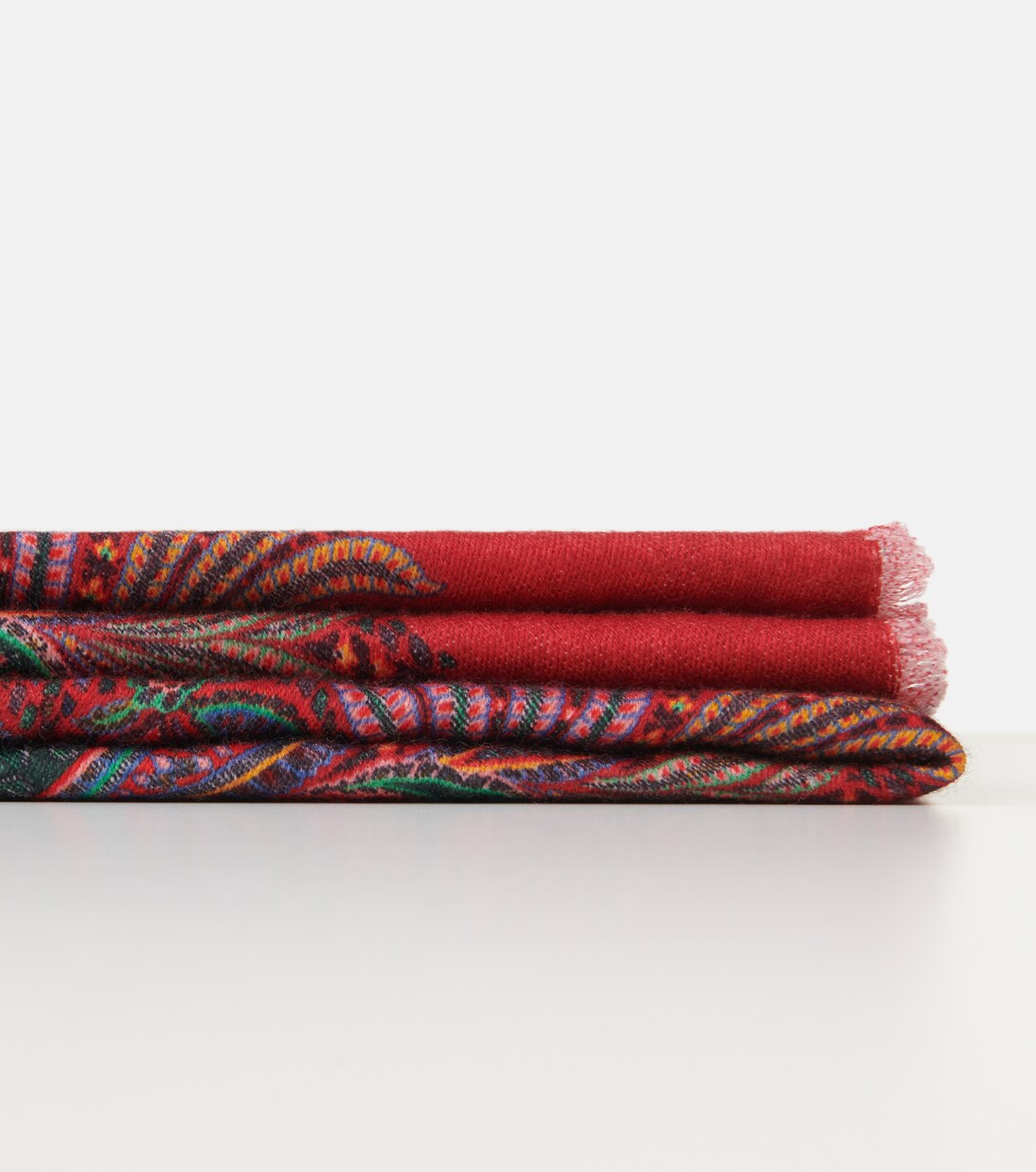 Paisley and checked wool throw | Etro