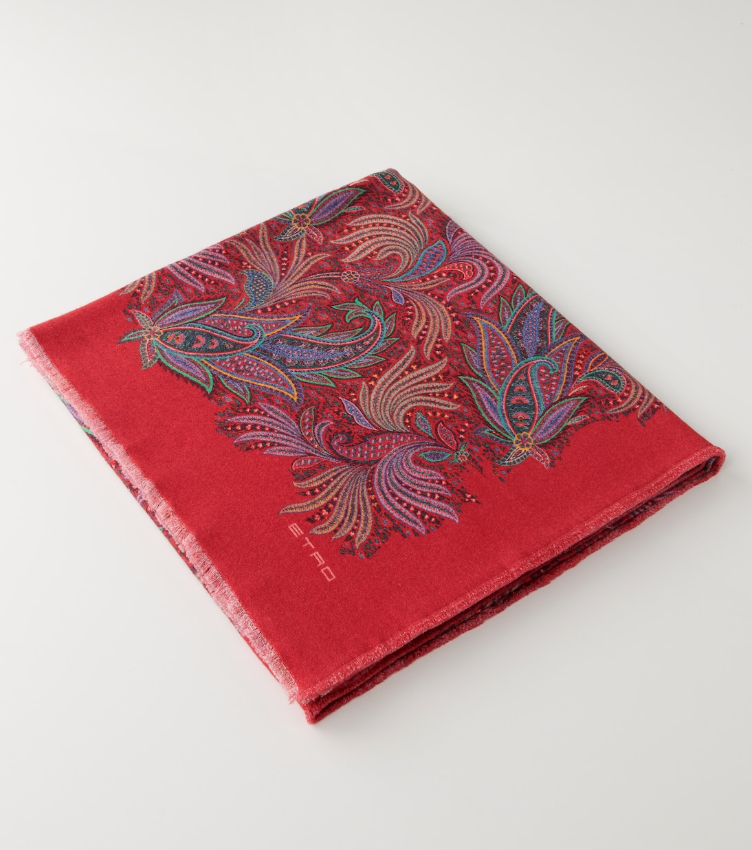 Paisley and checked wool throw | Etro