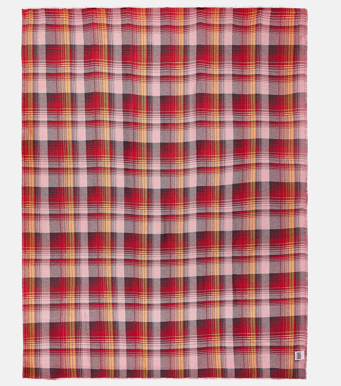 Paisley and checked wool throw | Etro