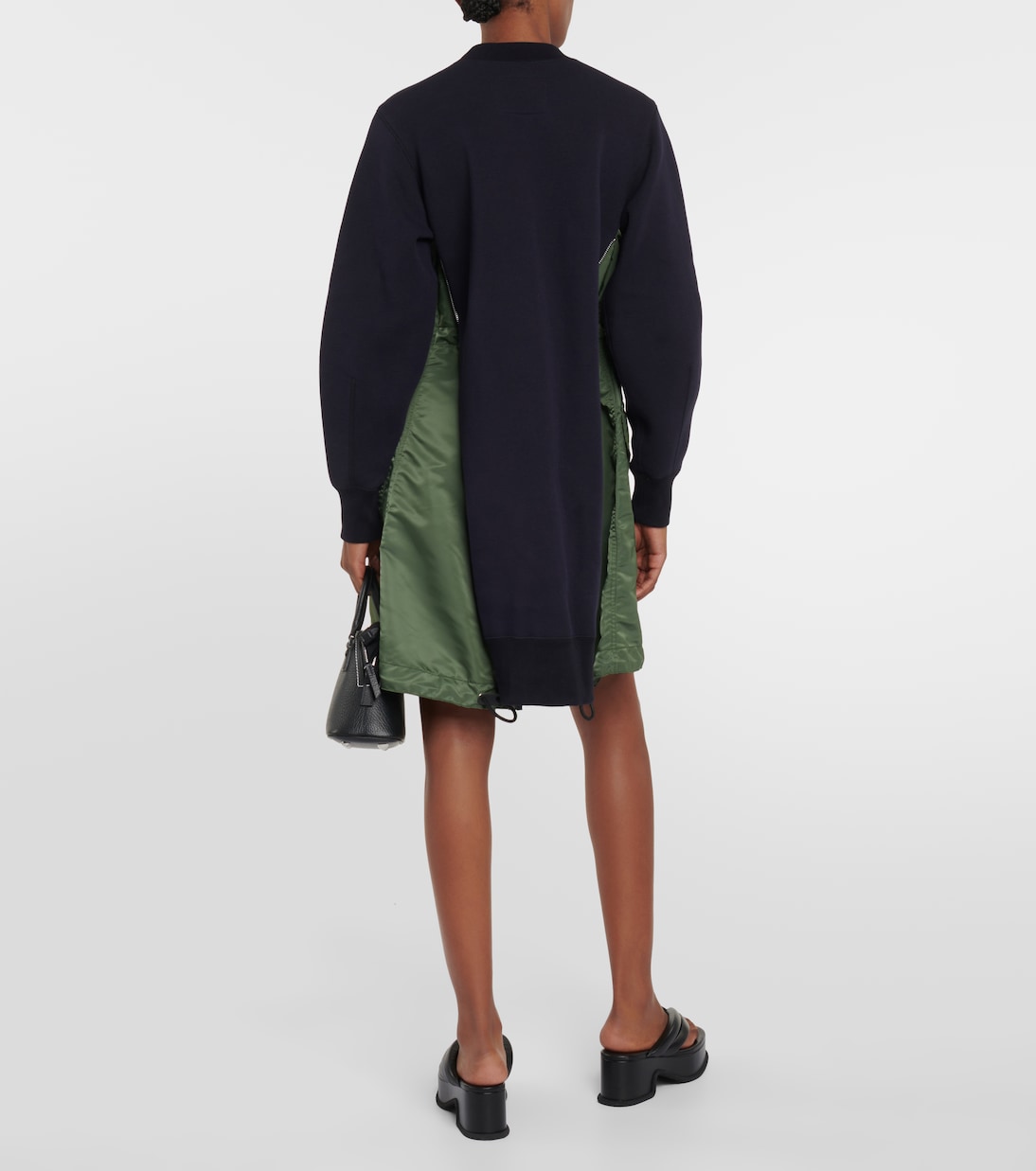 Miniabito in cotone con tessuto tecnico | Sacai