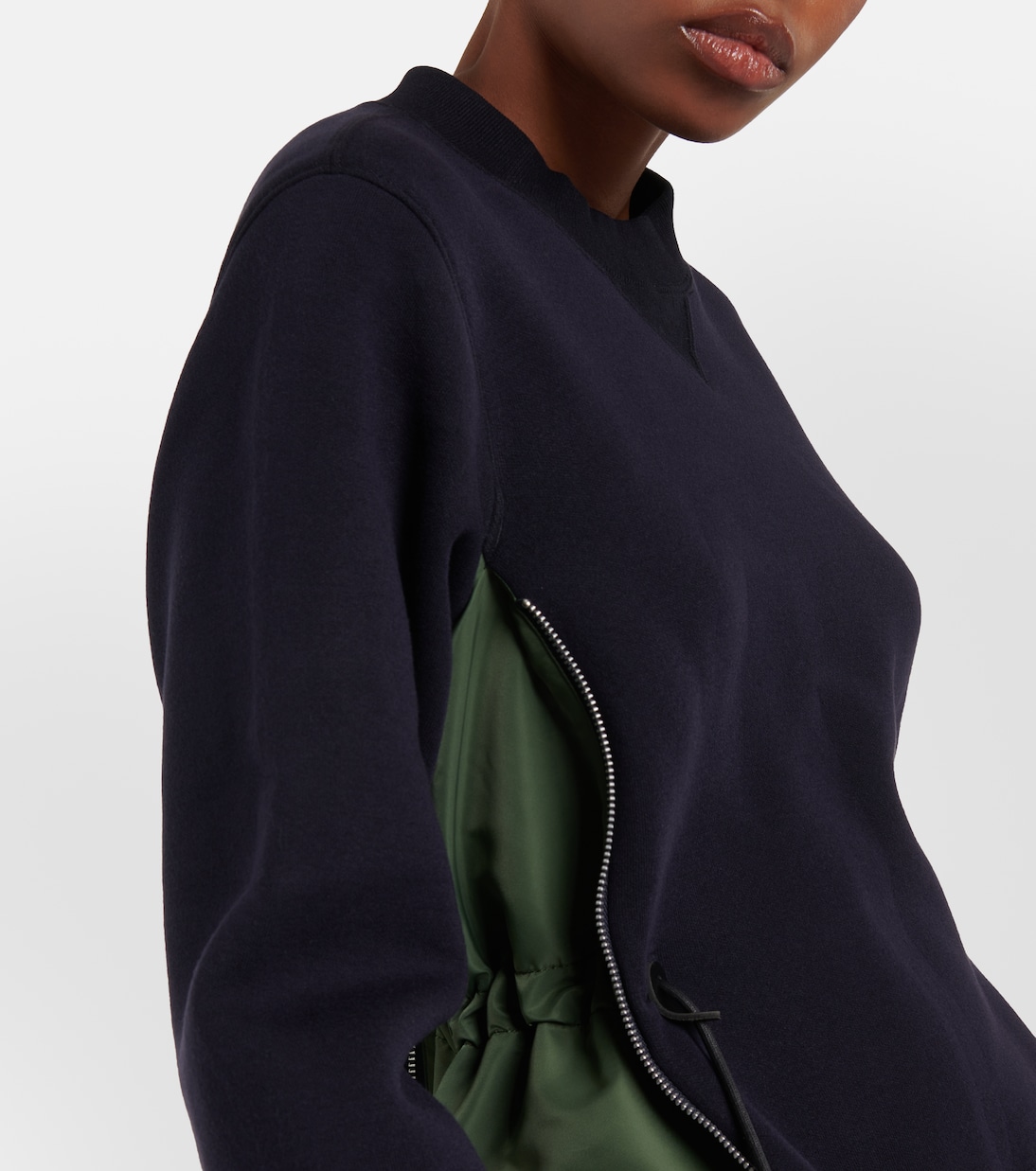 Miniabito in cotone con tessuto tecnico | Sacai