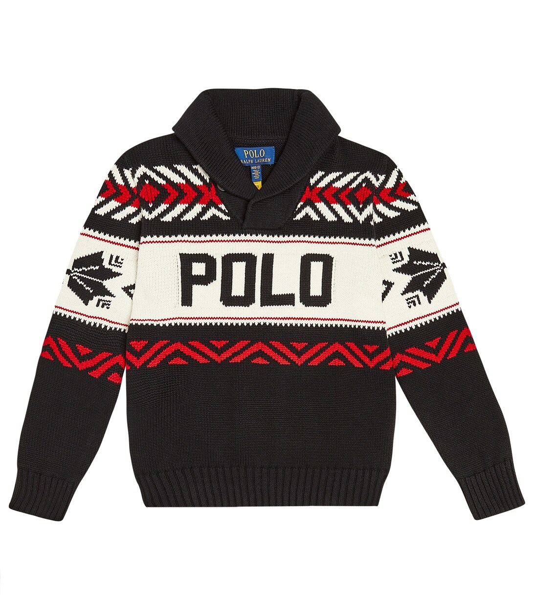 Logo intarsia cotton sweater | Polo Ralph Lauren Kids