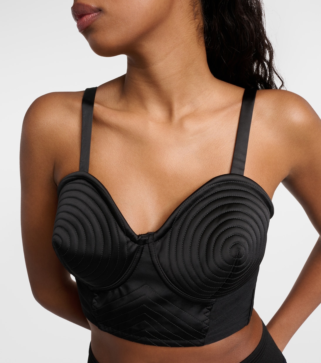 Tattoo Bralette Iconic aus Satin | Jean Paul Gaultier