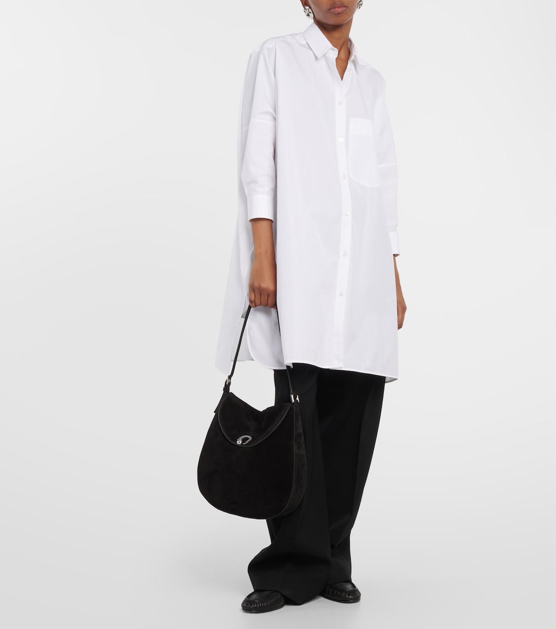 Tondo Large suede shoulder bag | Savette