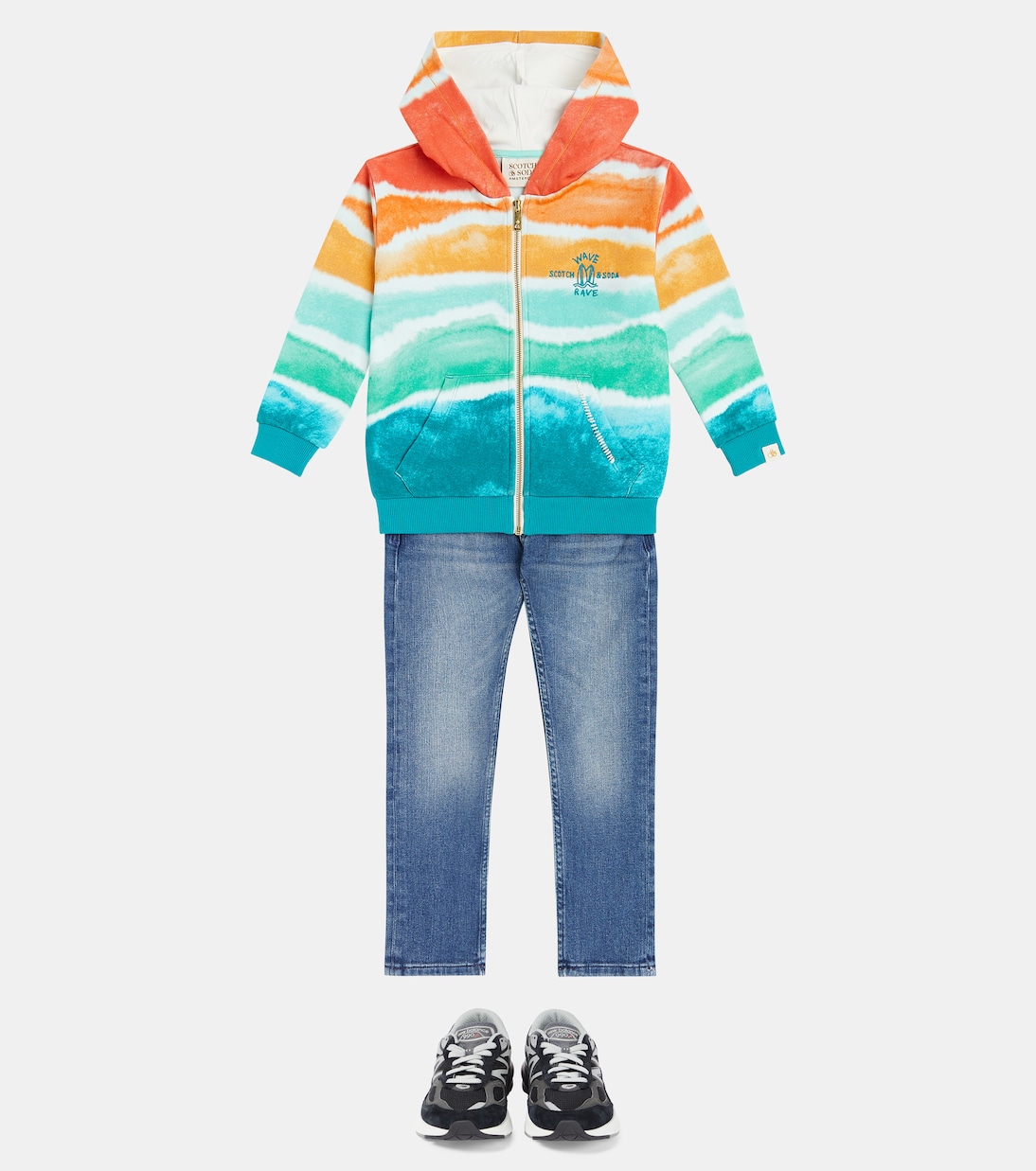 Sudadera con capucha de algodón estampada | Scotch & Soda Kids