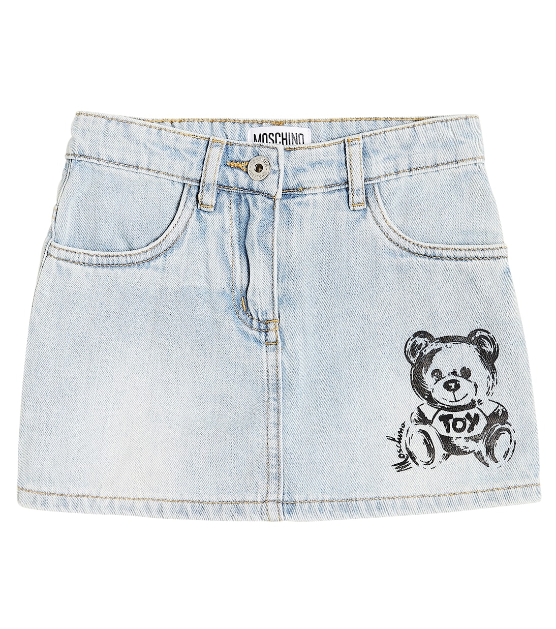 Teddy Bear denim skort | Moschino Kids