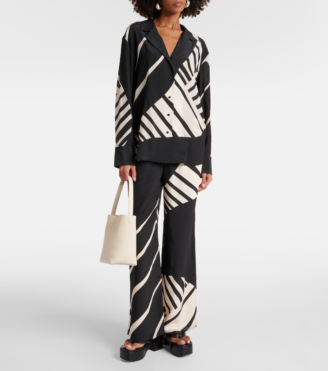 Bedrucktes Hemd aus Seide | SIR