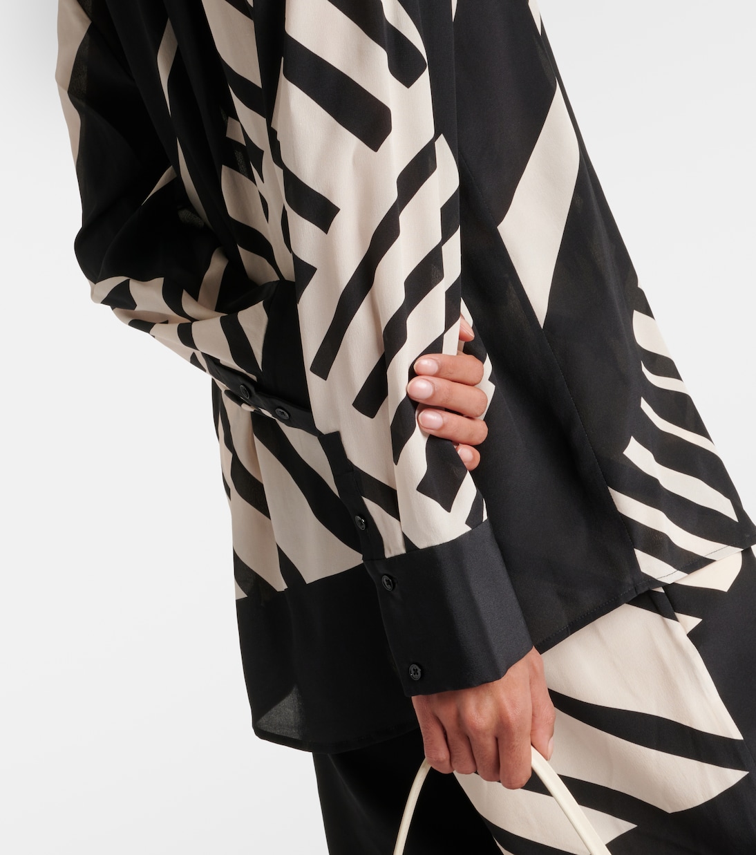 Bedrucktes Hemd aus Seide | SIR