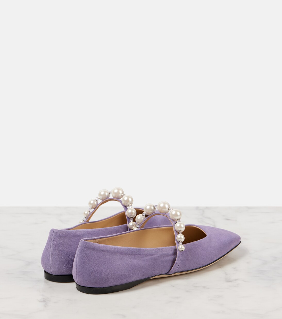 Ade embellished suede ballet flats | Jimmy Choo