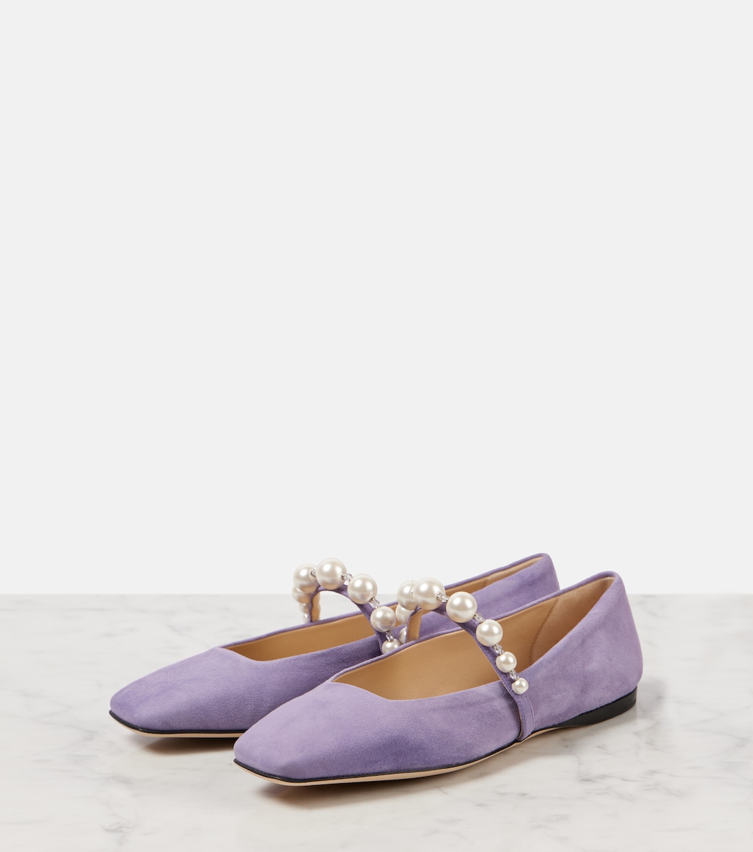 Ade embellished suede ballet flats | Jimmy Choo