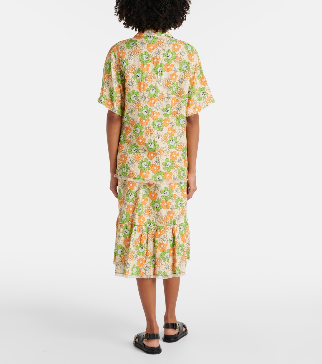 Bedrucktes Hemd aus Leinen | Marni