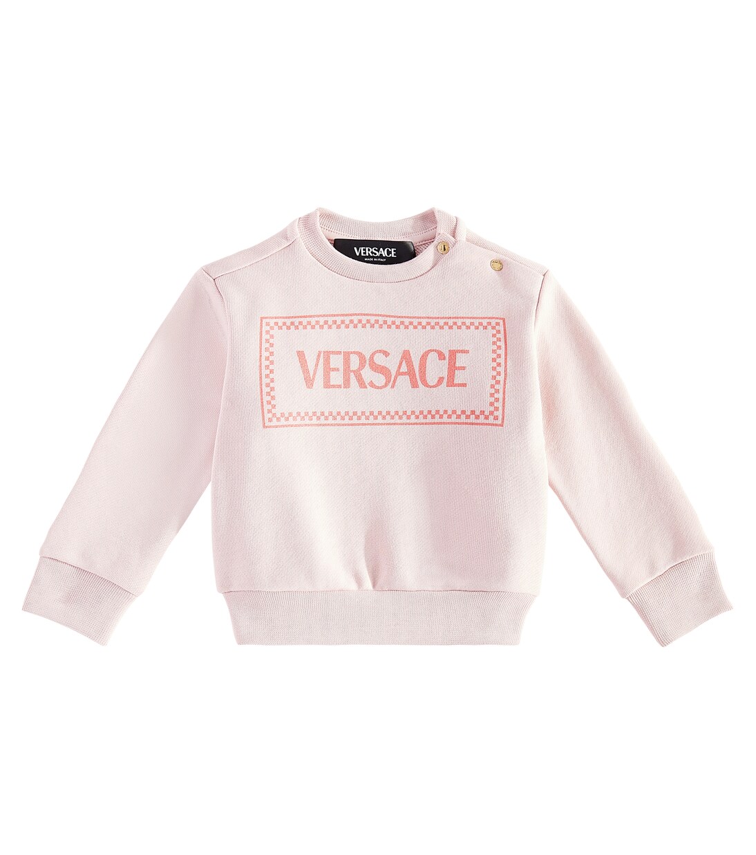 Baby logo cotton jersey sweater | Versace Kids