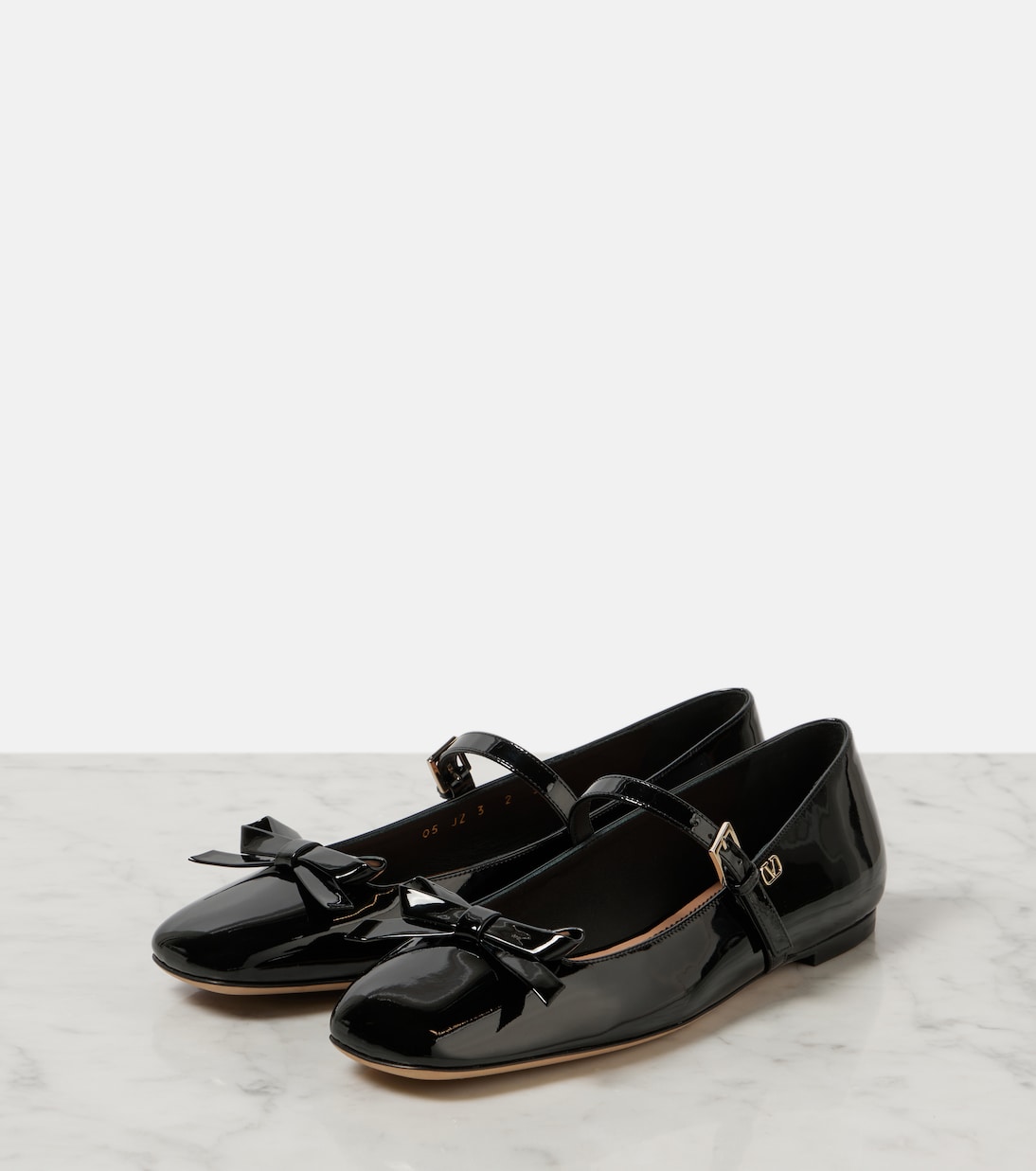 Romance Bow patent leather Mary Jane flats | Valentino Garavani