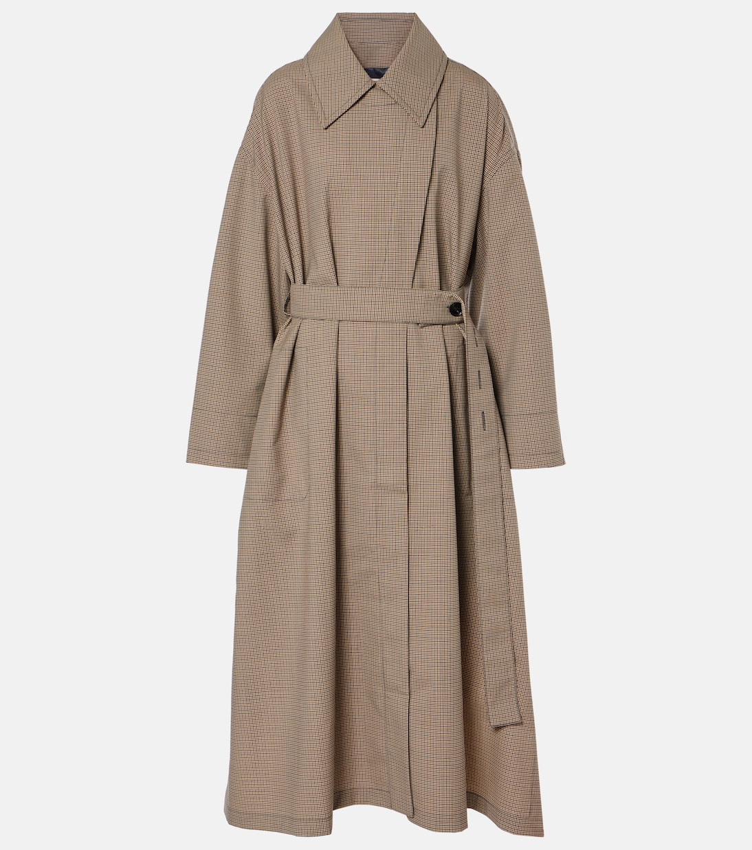 Trench in misto lana a quadri | CO