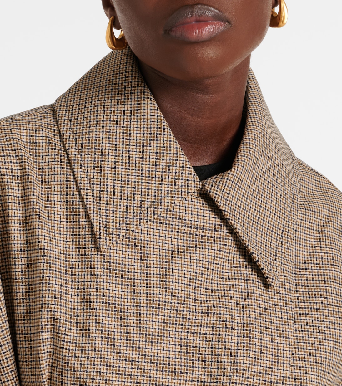 Trench in misto lana a quadri | CO