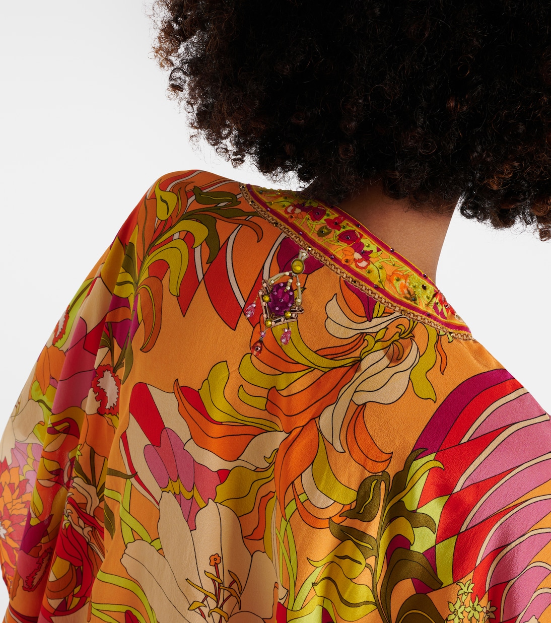 Verziertes Minikleid aus Seide | Camilla