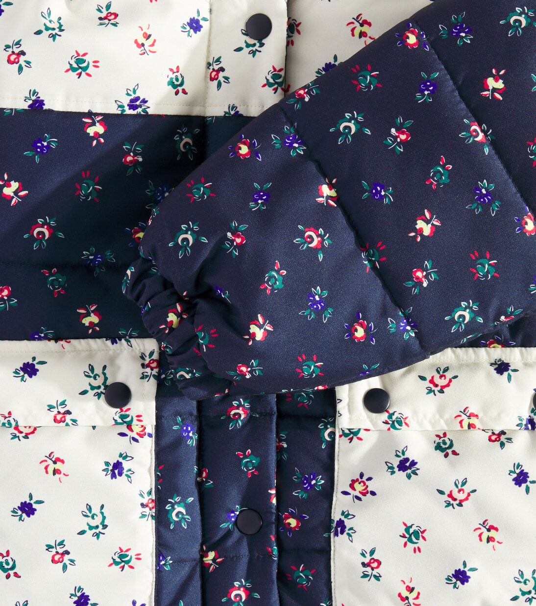 Heaven floral patchwork puffer jacket | The New Society