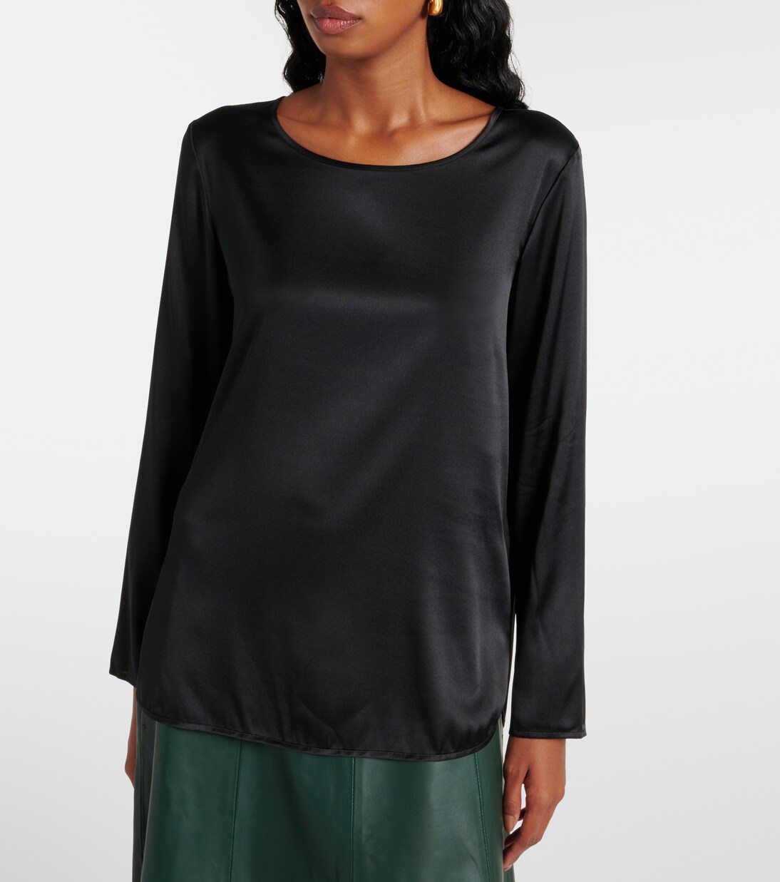 Moldava silk-blend satin top | Max Mara