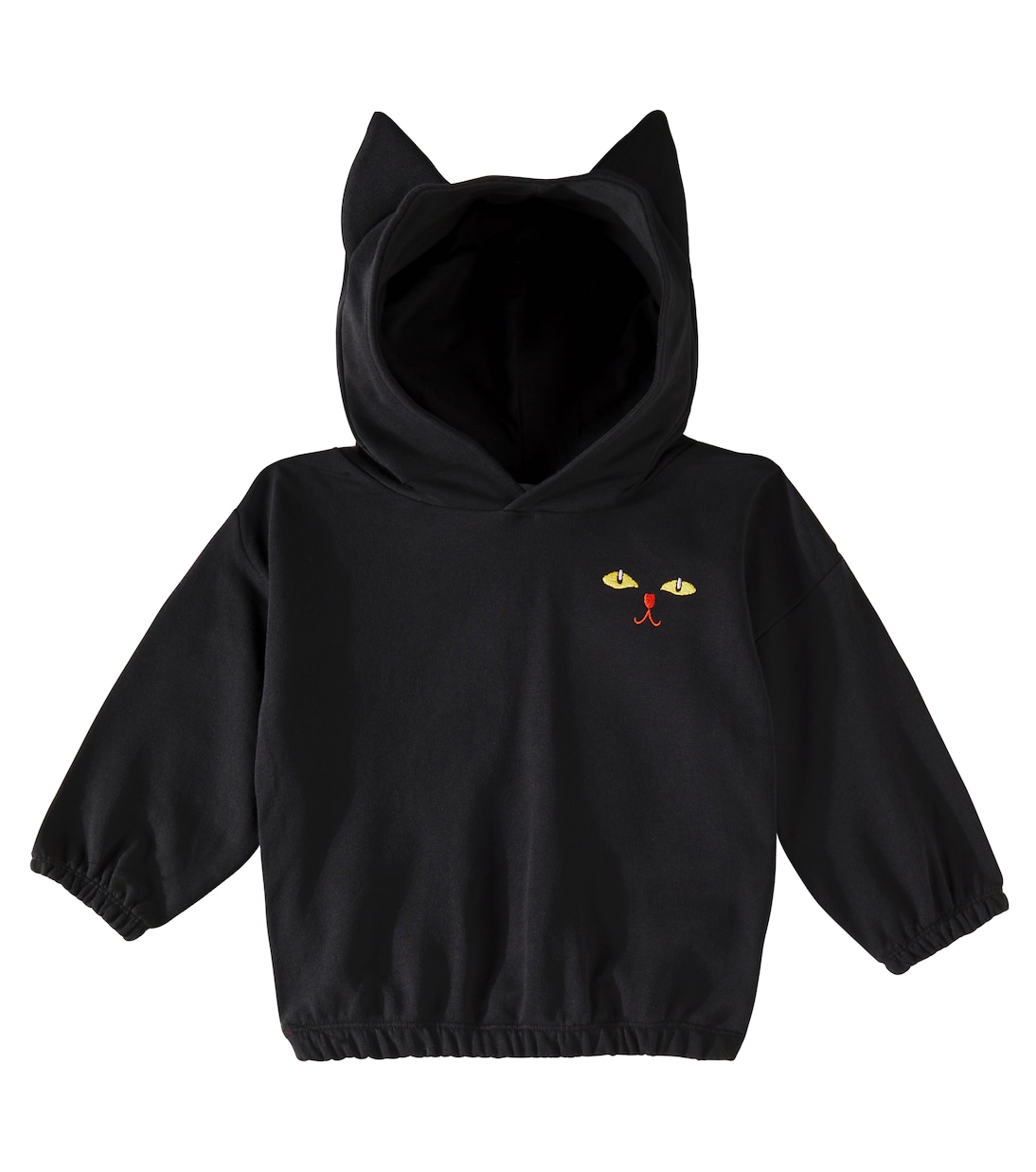 Cat Ears cotton jersey hoodie | Mini Rodini